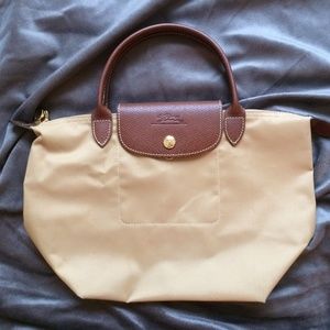 Longchamp Small Tan Le Pliage Tote